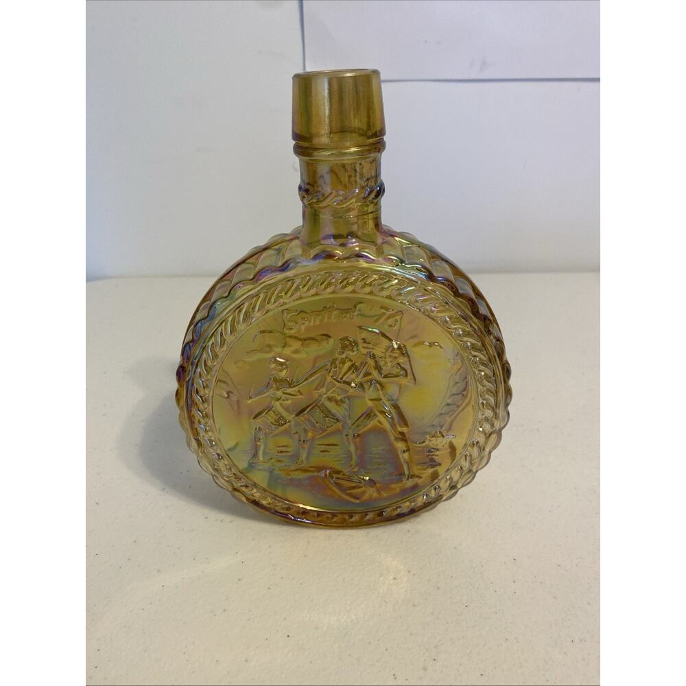 Wheaton Vintage Commemorative Decanter CarnivalGlass Spirit of '76 United States - Picture 3 of 7